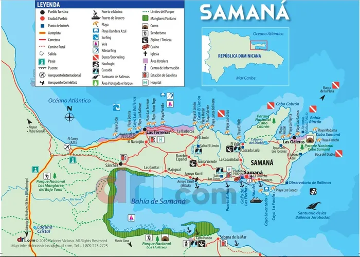 Carte touristique Las Galeras